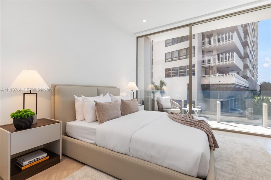 Furnished interior view inside a new home in , Miami (Image 8).