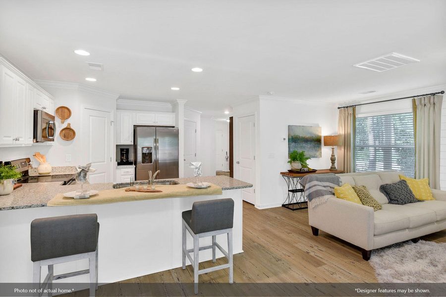 Furnished interior view inside a new home in Central Creek, Goose Creek (Image 7). Furnished interior view inside a new home in Central Creek, Goose Creek (Image 7).