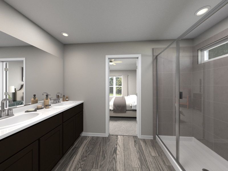 Furnished interior view inside a new home in Butler Farms - Americana Collection, Liberty Hill (Image 7).