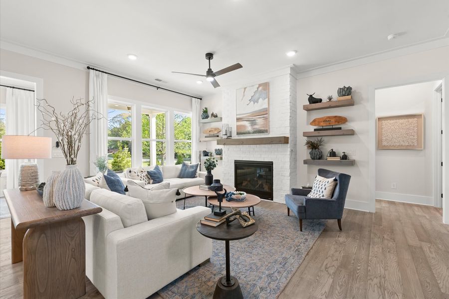 Representative furnished interior of a home built from the Trenton by Brock Built in The Shoal, Santa Rosa Beach (Image 10).