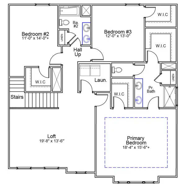 2D floor plan layout of this home in Golden Ridge, Youngsville, NC (Image 3).