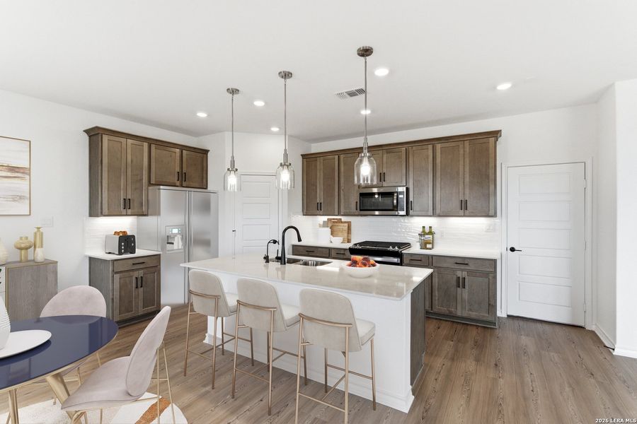 Furnished interior view inside a new home in Nopal Valley, San Antonio (Image 11).