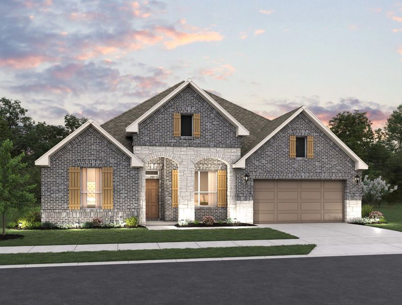Representative exterior photo of a completed home built from the Blanco by Ashton Woods in Saddlebrook Ranch, Schertz, TX (Image 2). Representative exterior photo of a completed home built from the Blanco by Ashton Woods in Saddlebrook Ranch, Schertz, TX (Image 2).