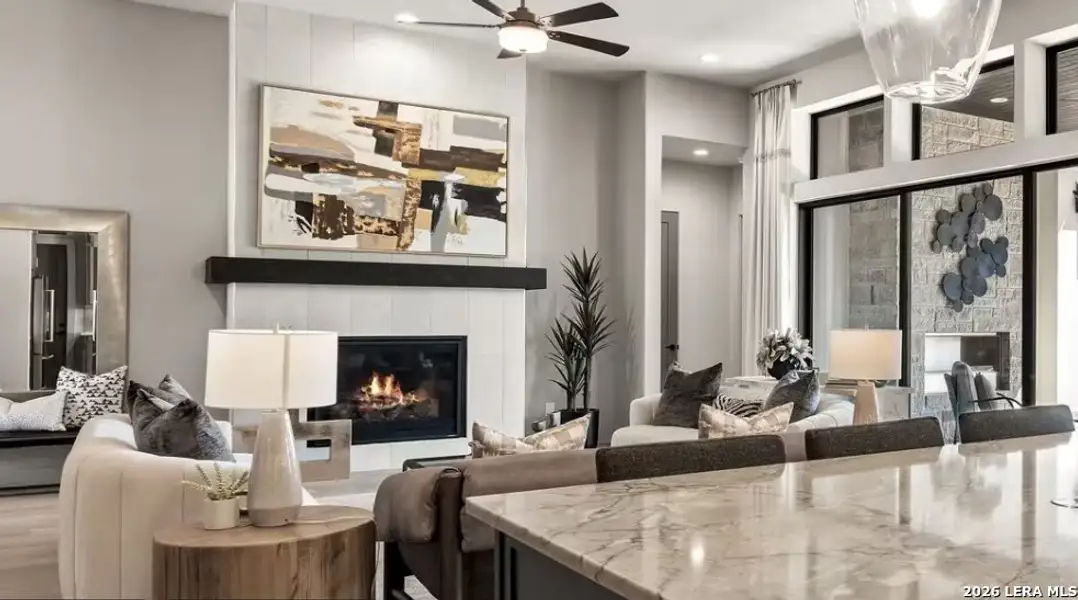 Furnished interior view inside a new home in Shavano Highlands, San Antonio (Image 6).