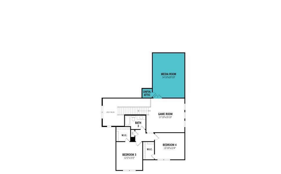 2D floor plan layout of this home in Bayside, Rowlett, TX (Image 3).