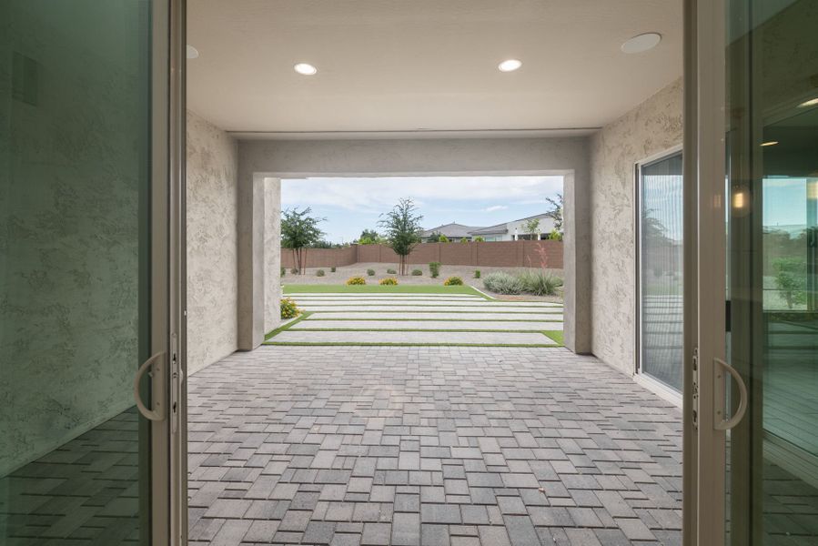 Exterior details and patio area of a home in Harvest - Enchantment Series, Queen Creek (Image 4).