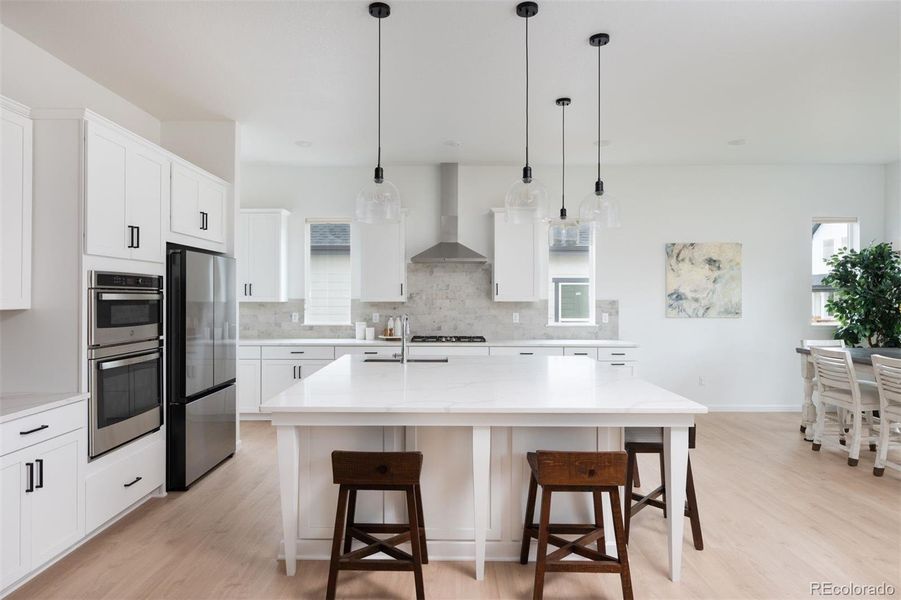 Furnished interior view inside a new home in Trailstone Destination Collection, Arvada (Image 12).