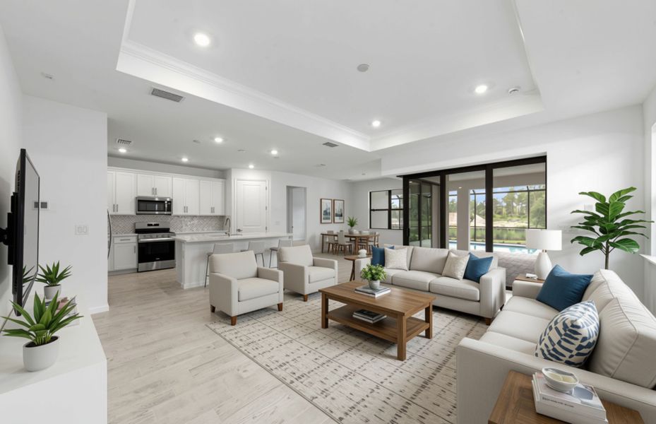 Furnished interior view inside a new home in Terreno, Naples (Image 10).