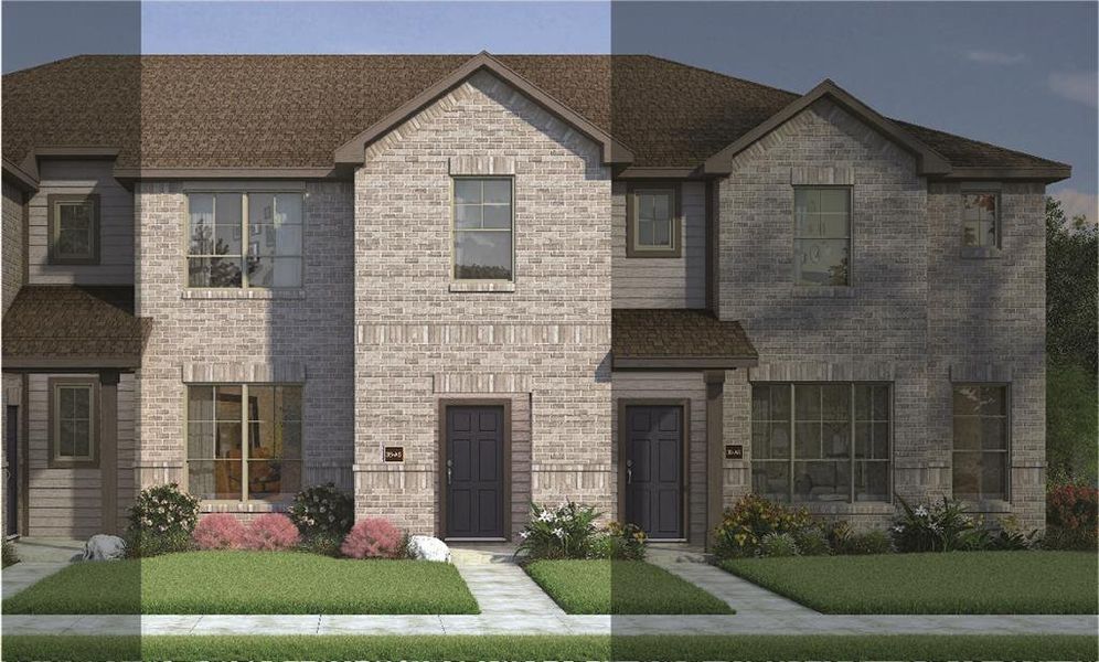 Houston with Elevation 3B Brick Exterior 2023 Townhomes