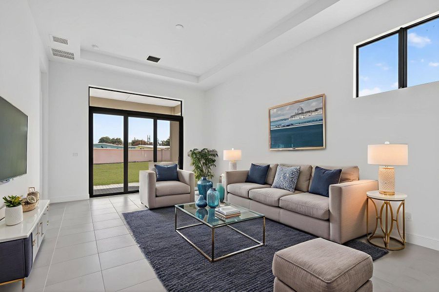 Virtually Staged Living Room