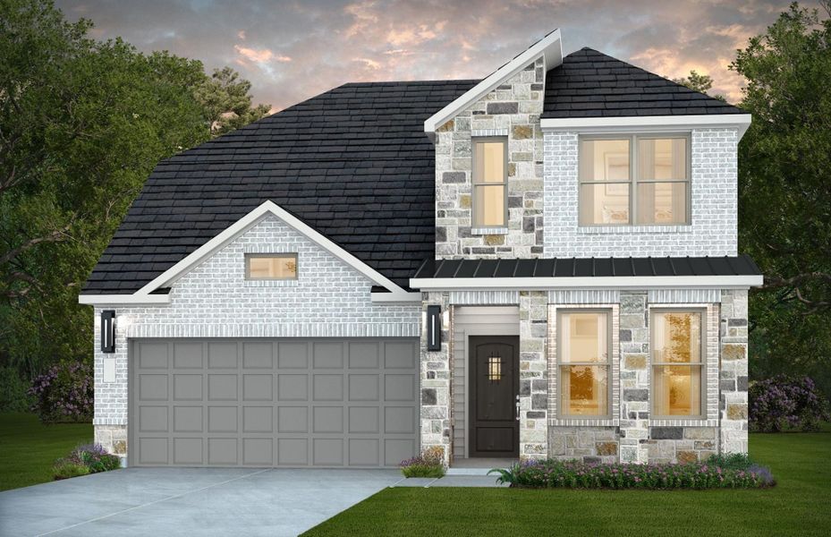 Representative exterior photo of a completed home built from the Idalou by Pulte Homes in Windcress, Cove, TX (Image 2). Representative exterior photo of a completed home built from the Idalou by Pulte Homes in Windcress, Cove, TX (Image 2).