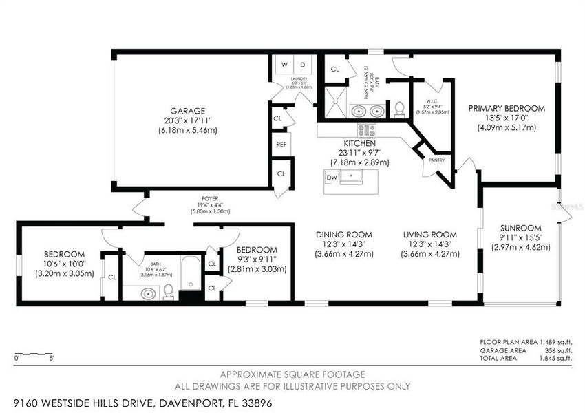 2D floor plan layout of this home in , Davenport, FL (Image 3).