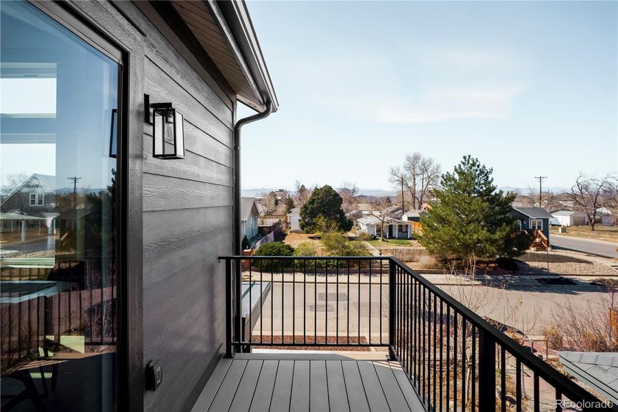 Private deck with mountain views and seamless indoor-outdoor flow