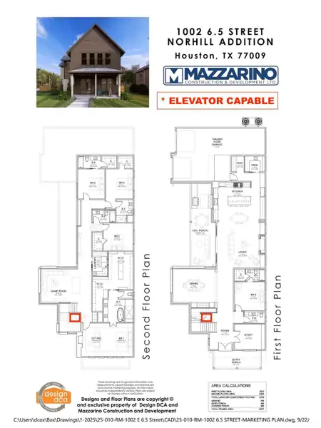 Please be aware that these plans are the property of the architect/builder designer that designed them not DUX Realty, Mazzarino Construction or 1002 E 6 1/2 LLC. Please be aware that these plans are the property of the architect and are protected from reproduction and sharing under copyright law. These drawing are for general information only. Measurements, square footages and features are for illustrative marketing purposes. All information should be independently verified.