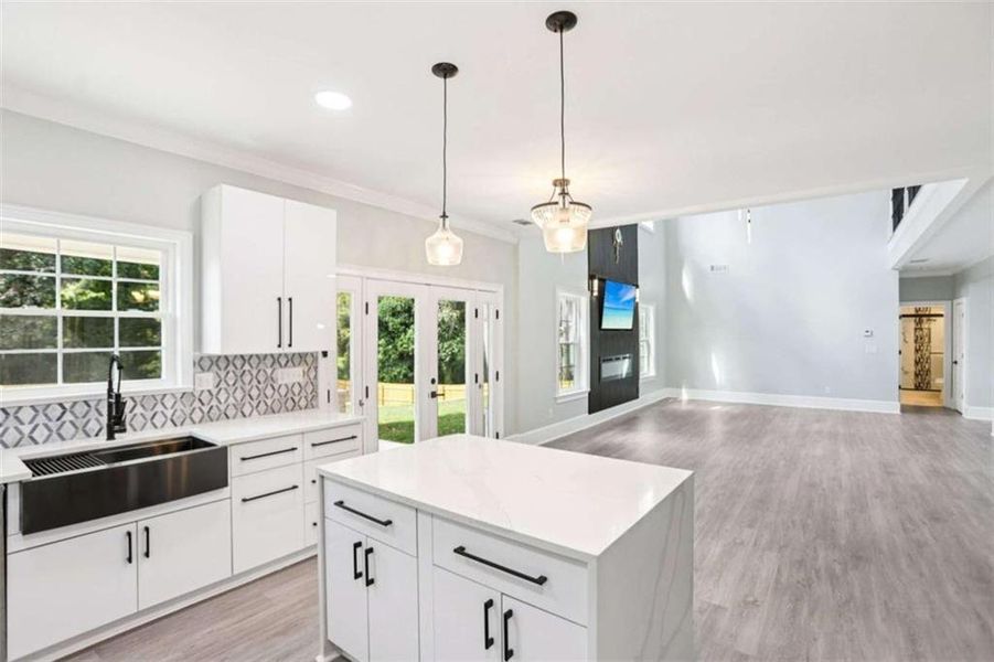 Furnished interior view inside a new home in , Lilburn (Image 11). Furnished interior view inside a new home in , Lilburn (Image 11).