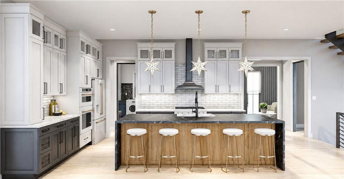 Furnished interior view inside a new home in , Atlanta (Image 28).
