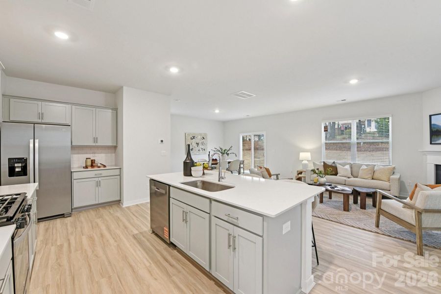Furnished interior view inside a new home in The Hamptons at Hickory, Hickory (Image 7).
