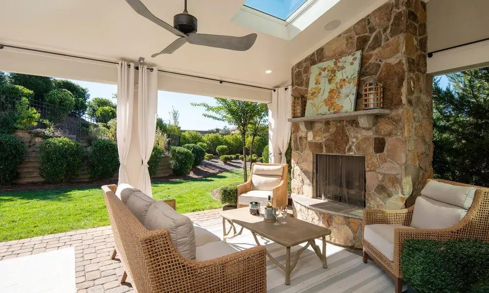 Representative exterior details of a home built from the Tiburon II by Classica Homes in McLean - Waterfront, Clover (Image 3).