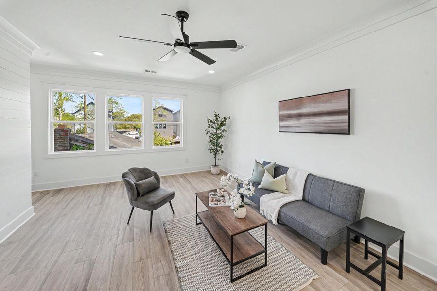 Furnished interior view inside a new home in , North Charleston (Image 5). Furnished interior view inside a new home in , North Charleston (Image 5).