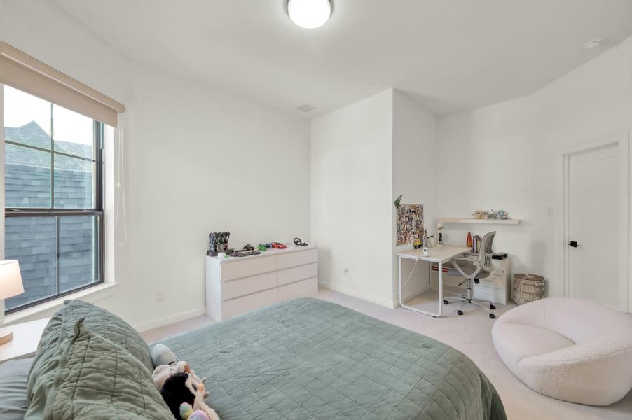 A nook to study and plenty of space to make your own in the third upstairs bedroom.