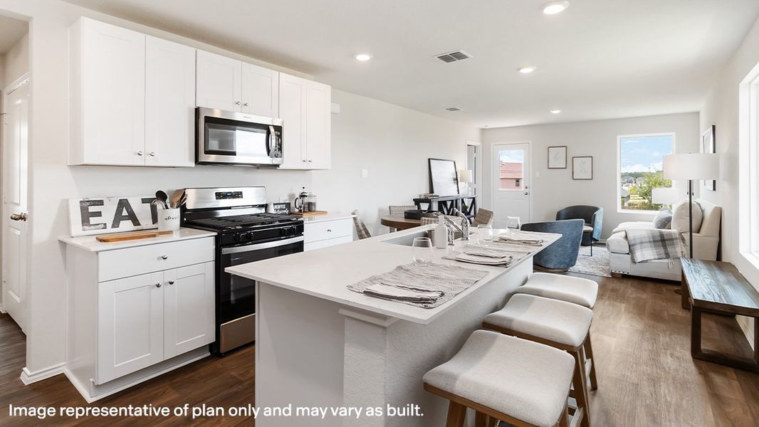 Representative furnished interior of a home built from the The Atlanta by D.R. Horton in Avenida, Converse (Image 6).