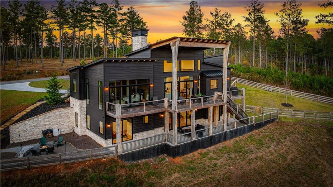 Exterior details and patio area of a home in , Ellijay (Image 30).