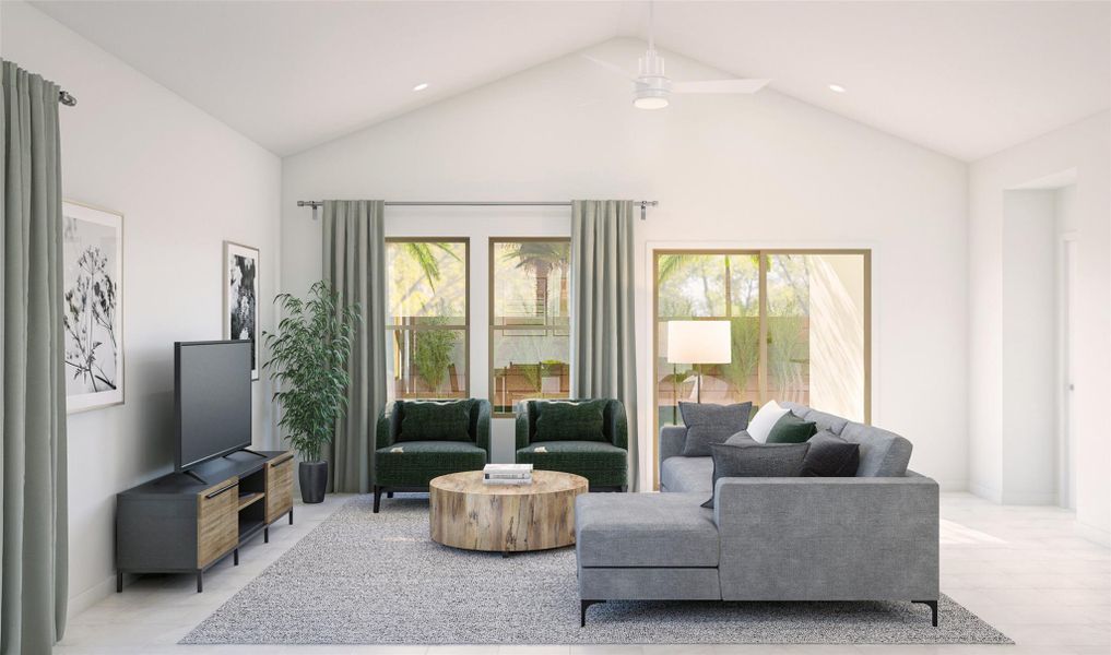 Cozy great room (*Artist rendering used for illustration purposes only.)