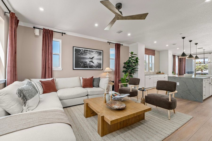 Furnished interior view inside a new home in EvenTide, New Smyrna Beach (Image 18).