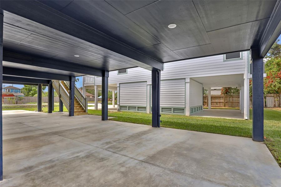 Exterior details and patio area of a home in , La Porte (Image 21).