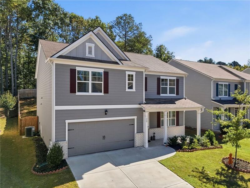 Front exterior of a new home in , Dawsonville, GA, highlighting curb appeal (Image 23).