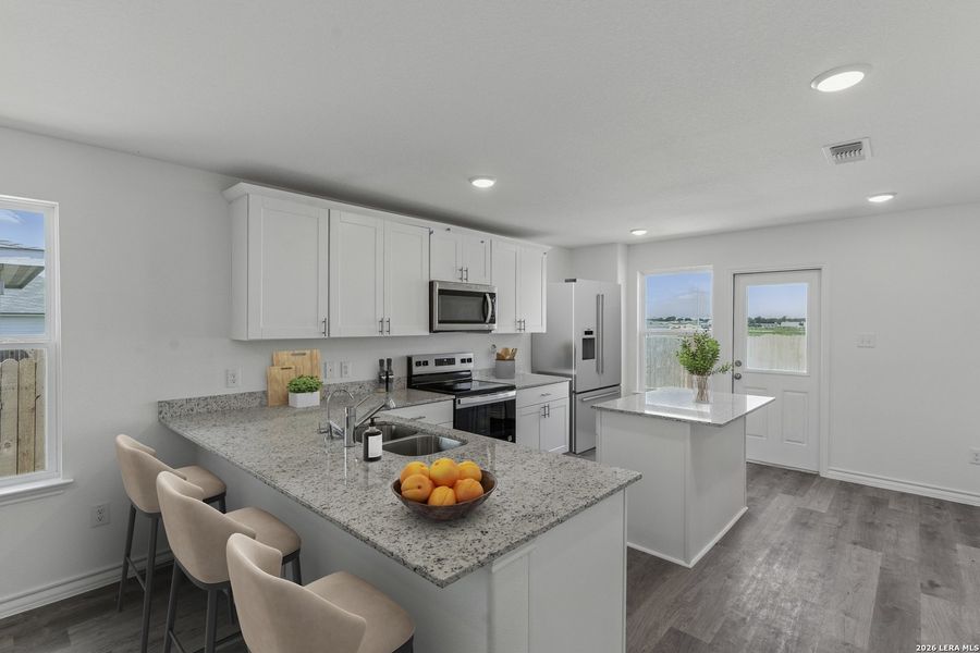 Furnished interior view inside a new home in Horizon Ridge, San Antonio (Image 7). Furnished interior view inside a new home in Horizon Ridge, San Antonio (Image 7).