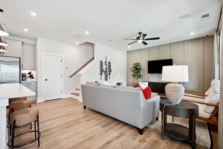 Representative furnished interior of a home built from the Allison by Tri Pointe Homes in Seven Oaks, Belmont (Image 18).