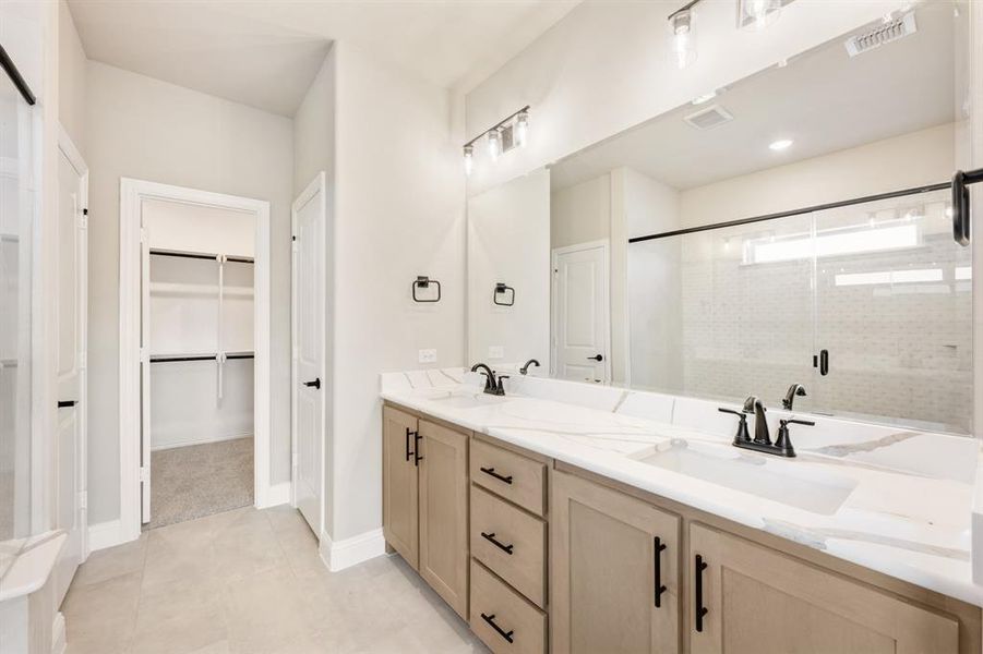 Furnished interior view inside a new home in Devonshire Classic 50-55, Forney (Image 12). Furnished interior view inside a new home in Devonshire Classic 50-55, Forney (Image 12).