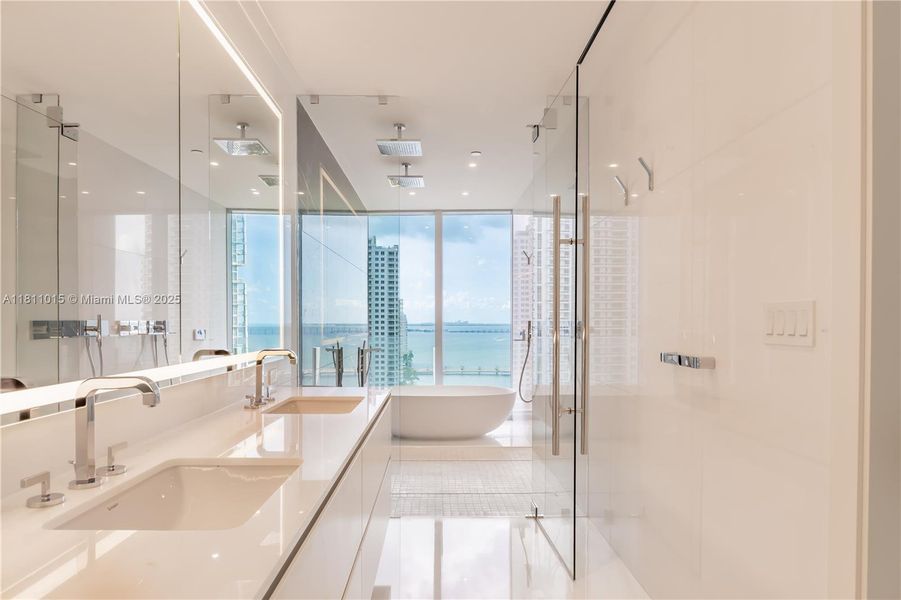 Furnished interior view inside a new home in Aston Martin Residences, Miami (Image 11).