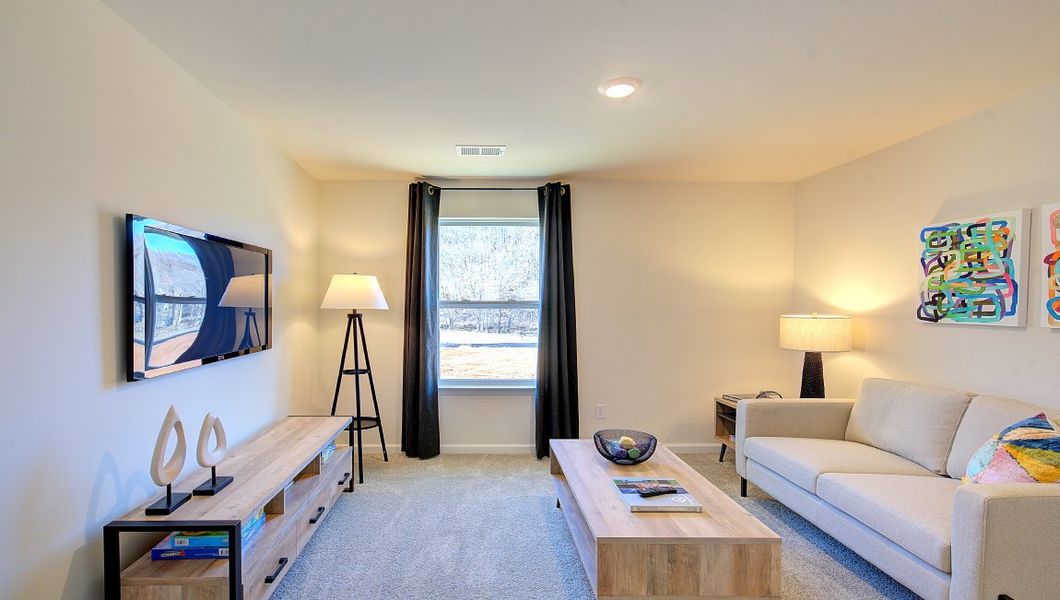 Furnished interior view inside a new home in Wildbrook Village, Waynesville (Image 35). Furnished interior view inside a new home in Wildbrook Village, Waynesville (Image 35).