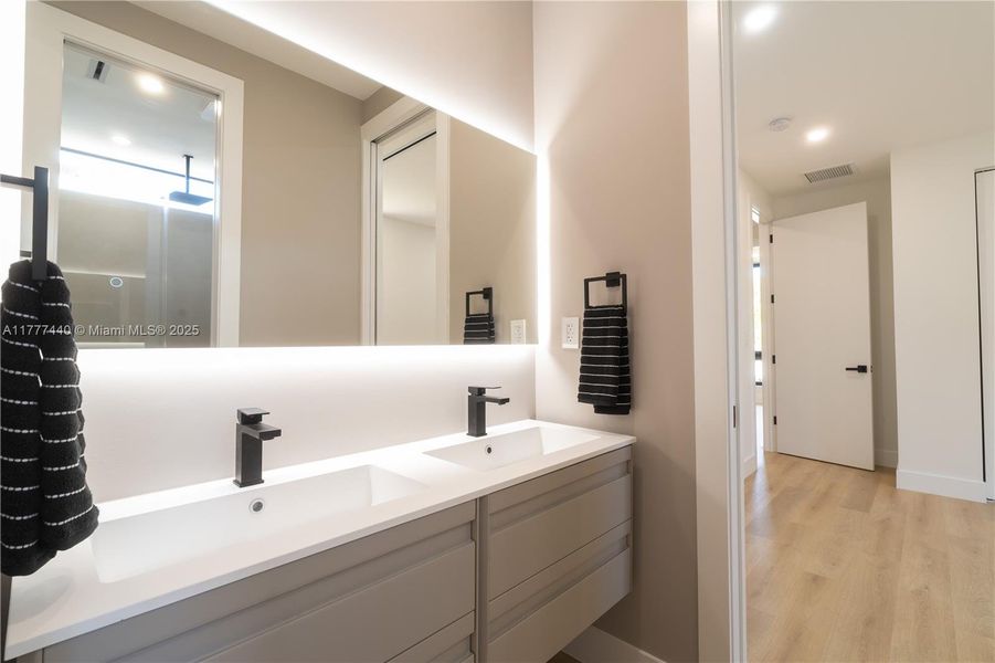 Furnished interior view inside a new home in , Miami (Image 32).