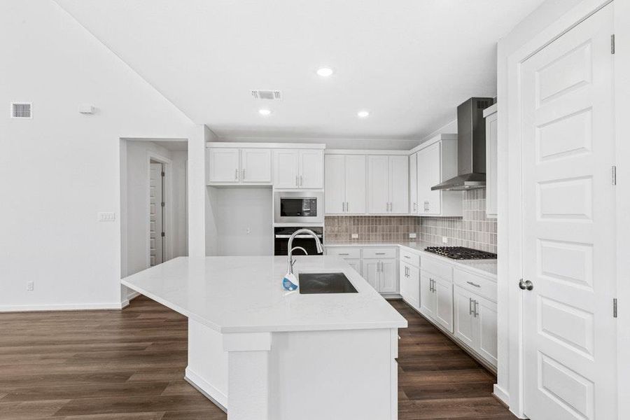 Furnished interior view inside a new home in Santa Rita Ranch, Liberty Hill (Image 7). Furnished interior view inside a new home in Santa Rita Ranch, Liberty Hill (Image 7).