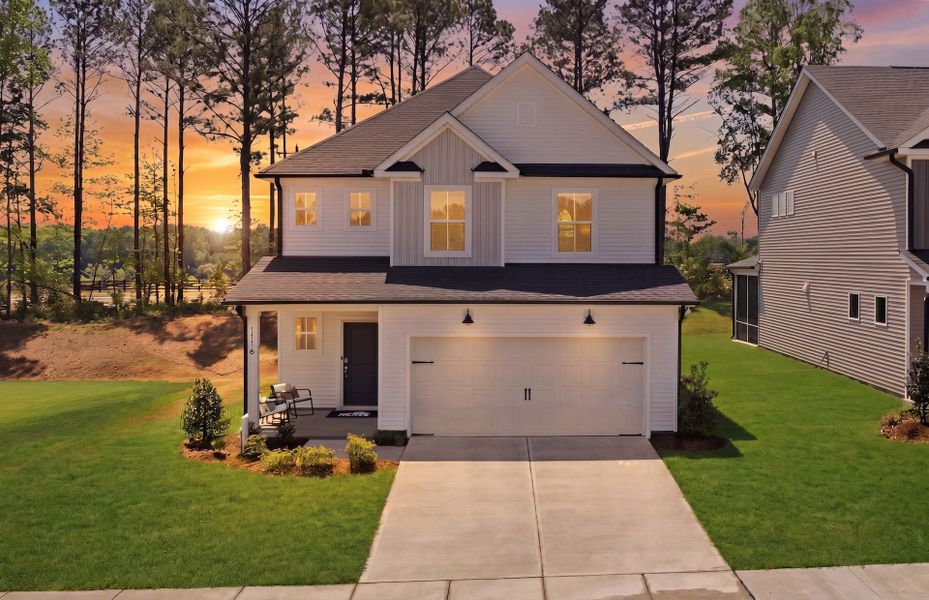Representative exterior photo of a completed home built from the Murray by Pulte Homes in Wimberly, Angier, NC (Image 25). Representative exterior photo of a completed home built from the Murray by Pulte Homes in Wimberly, Angier, NC (Image 25).