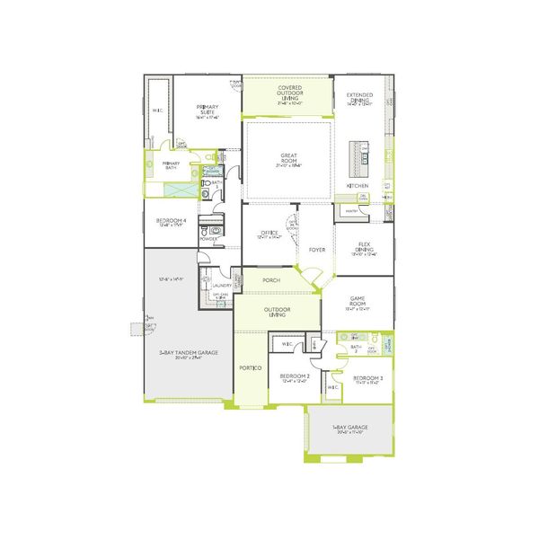 2D floor plan layout of this home in Blossom Rock, Apache Junction, AZ (Image 2). 2D floor plan layout of this home in Blossom Rock, Apache Junction, AZ (Image 2).