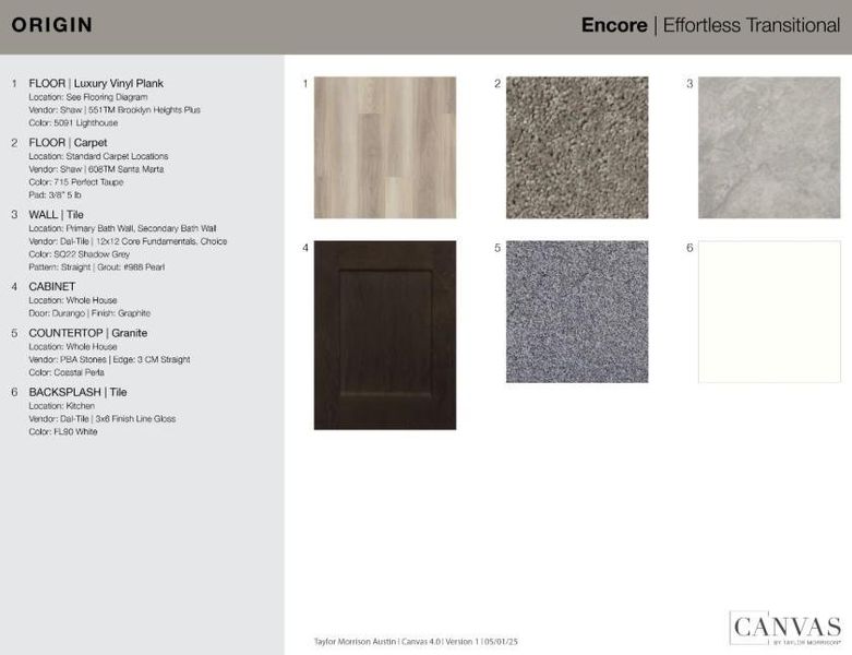 14100 Axel Johanson design selections! This home is currently under construction and selections are subject to change.