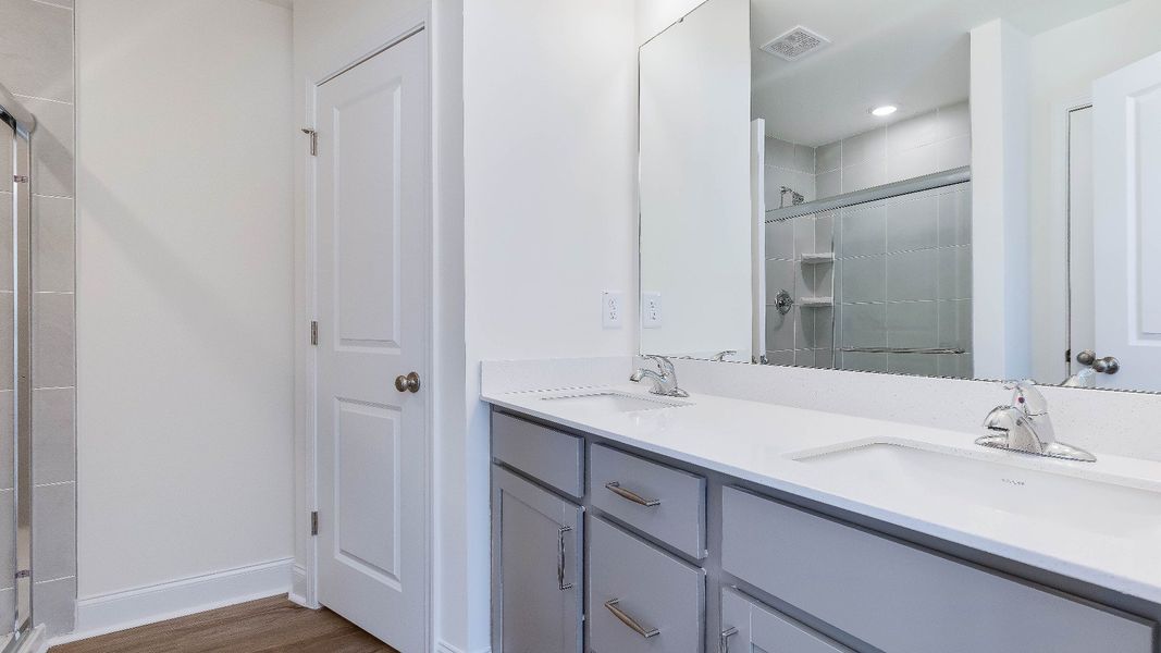 Furnished interior view inside a new home in Battle Bridge, Raleigh (Image 29).