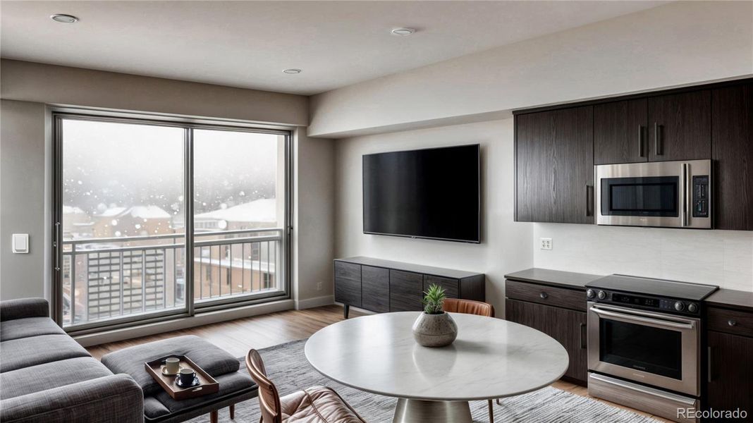 Furnished interior view inside a new home in , Denver (Image 2).