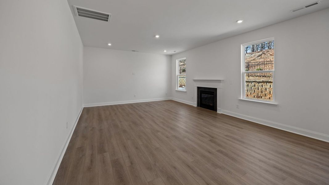 The Burton Plan in Farms at Bellingham by DRB Homes in Charlotte NC - Living area