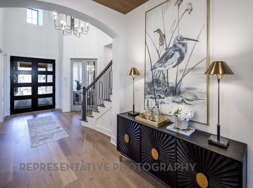 Furnished interior view inside a new home in Cambridge Crossing: 74ft. lots, Celina (Image 2).