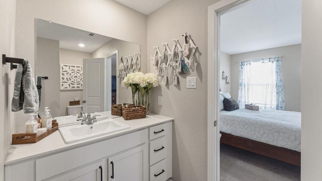 Furnished interior view inside a new home in Trails at Cochran Ranch, Waller (Image 35).