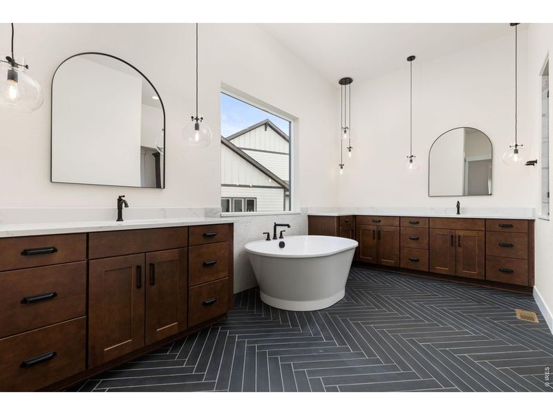 Furnished interior view inside a new home in RainDance, Windsor (Image 14).