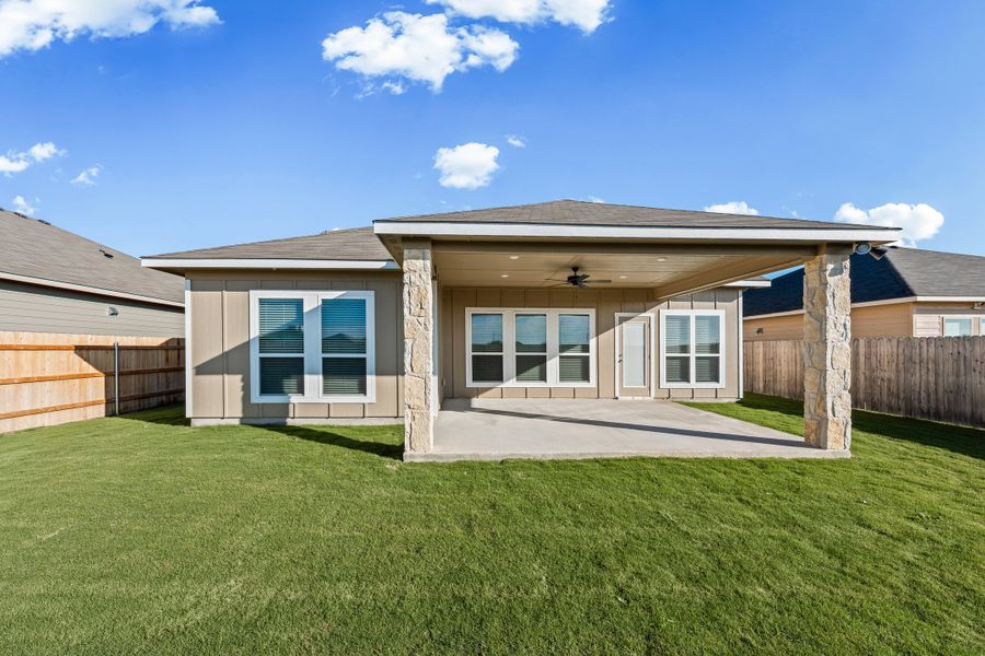 Exterior details and patio area of a home in Three Creeks, Belton (Image 2). Exterior details and patio area of a home in Three Creeks, Belton (Image 2).