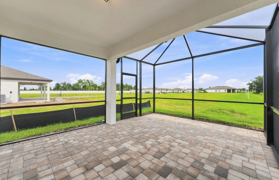 Exterior details and patio area of a home in Del Webb Sunchase, Parrish (Image 4).