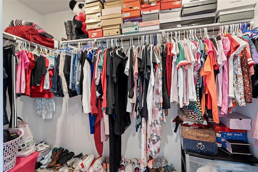 View of walk in closet