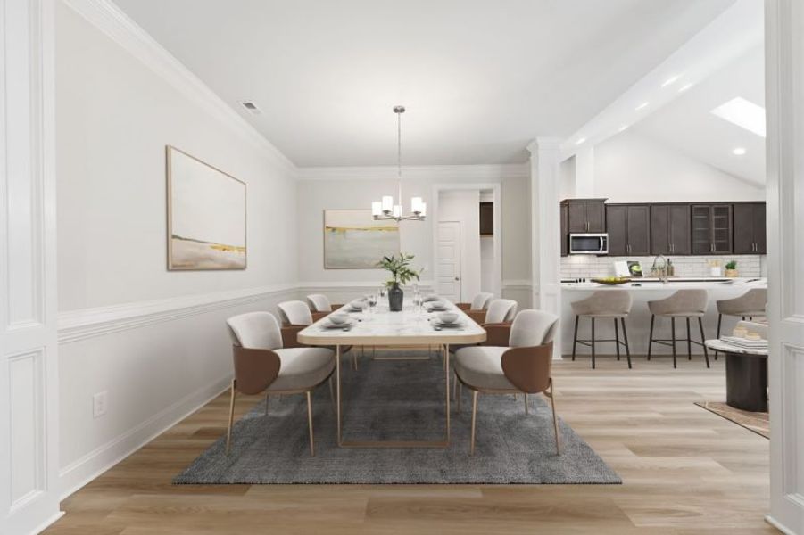 Furnished interior view inside a new home in Weybridge, Burlington (Image 5).